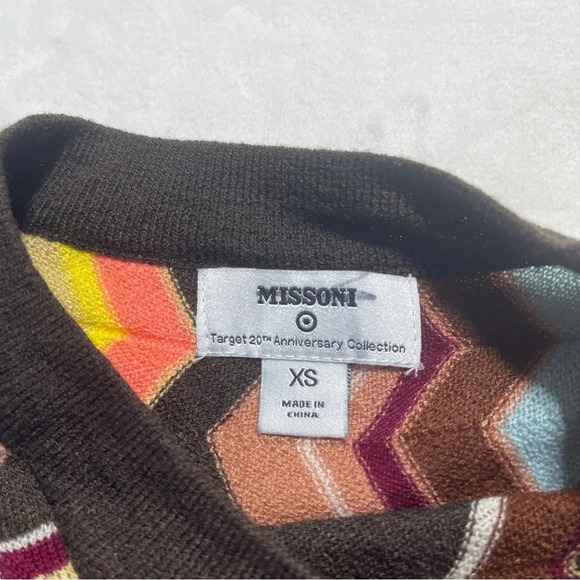 Missoni for Target 20th Anniversary Dress Brown Sleeveless Chevron Patterned XS - Picture 3 of 8